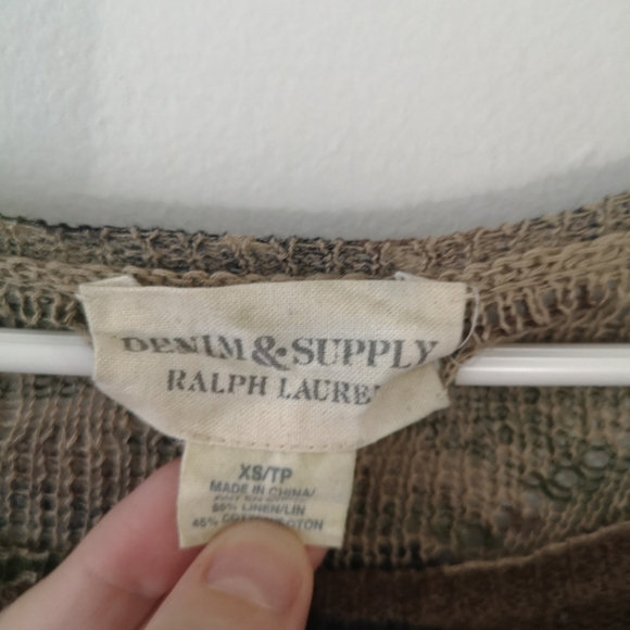 Ralph Lauren Camo knit top XS - Picture 2 of 3